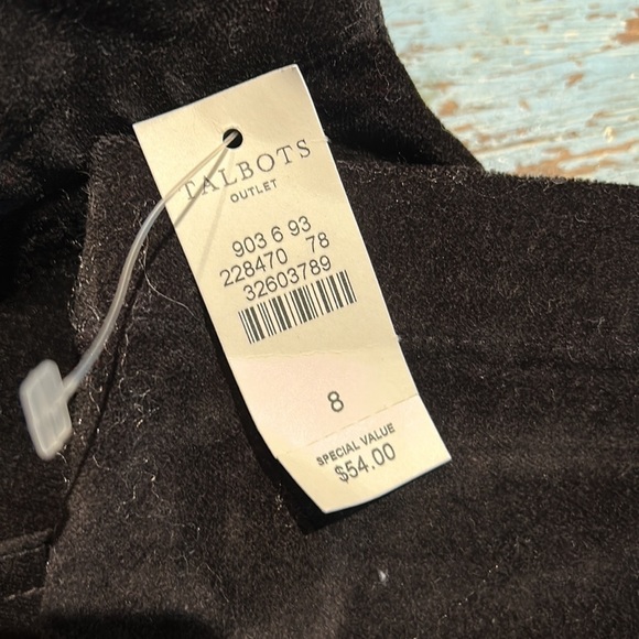 Talbots Outlet Women’s Black Velvet Pants Size 8 – Vintage Boot Cut - Picture 5 of 6